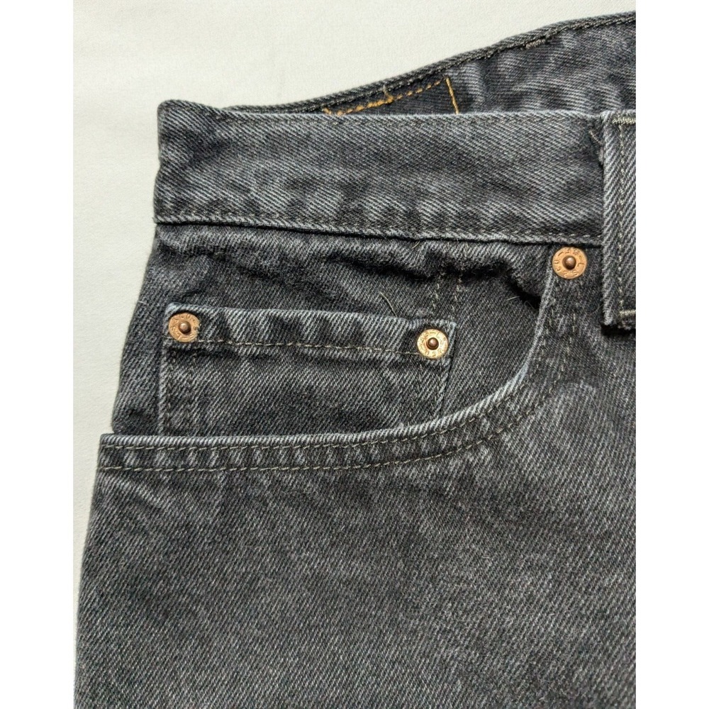 VTG Y2K LEVIS 505 REGULAR FIT - Men 38X30 Black Denim Jeans - Picture 7 of 16